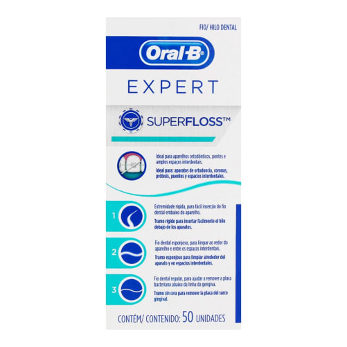 Oral-b super floss hilo dental con 50 unidades precio