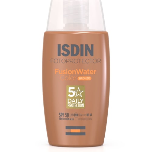 Isdin fusion water color fotoprotector facial fps50+ tono bronze 50ml precio