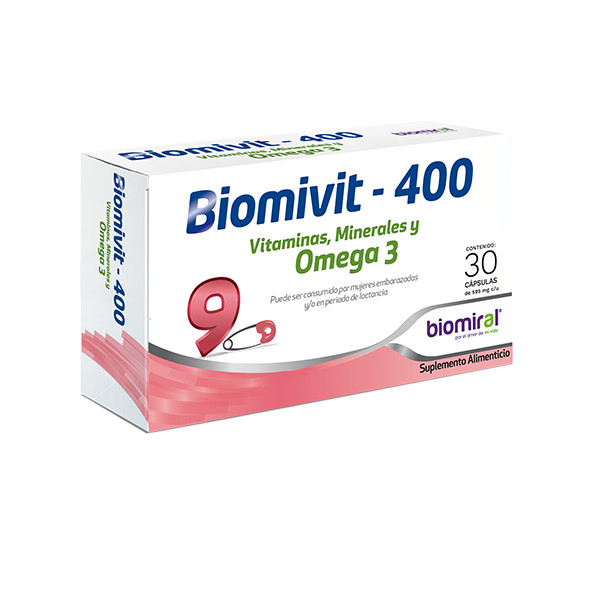 Comprar Biomivit-400 30 Cápsulas - Farmacia Prixz