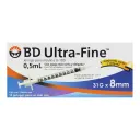 Bd Ultra-Fine Jeringa Para Insulina 31Gx8Mm 0.5 Ml 10 Jeringas
