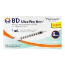 Bd Ultra-Fine Jeringa Para Insulina 31Gx6Mm 1 Ml 30 Jeringas