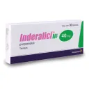 Inderalici 40 Mg Con 30 Tabletas