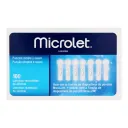 Lancetas Microlet con 100 piezas