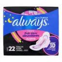 Always Noche Extra Largas Toallas Saniatrias Con Alas 22 Piezas