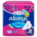 Always Seda Sec Toalla Sanitaria Con Alas 10 Piezas