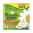 Naturella Regular Toallas Sanitarias Alas 32 Piezas