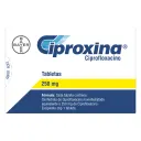 Ciproxina Ciprofloxacino 250 Mg Con 12 Comprimidos