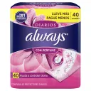 Always Protectores Diarios Con Perfume 40 Piezas