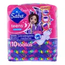 Saba Teens Nocturna Toallas Femeninas Con Alas Con 10 Piezas