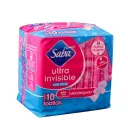 Saba Ultra Invisible Toallas Sanitarias Con Alas Con 10 Piezas