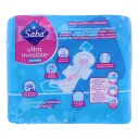 Saba Ultra Invisible Toallas Femeninas Ultradelgadas Y Largas Con Alas 12 Piezas Bolsa