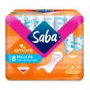 Saba Amore Toallas Sanitarias Regular Sin Alas Con 8 Piezas