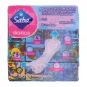 Protectores femeninos saba diarios tamaño largo 90 pzas.