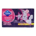 Saba Buenas Noches Extra Toallas Femeninas Nocturna Con Alas 12 Piezas Bolsa