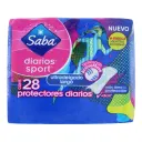 Protector saba diarios sport ultradelgado largo 28 pzas.