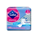 Saba Pantiprotectores Diarios Largo 50 Piezas Bolsa