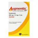Augmentin Junior Amoxicilina Ácido Clavulánico 400/57 Mg/5 Ml Suspensión Con 60 Ml