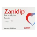 Zanidip 10 Mg Con 30 Tabletas