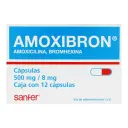 Amoxibron Amoxicilina Bromhexina 500/8 Mg Con 12 Cápsulas