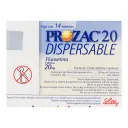 Prozac fluoxetina 20 mg con 14 tabletas dispersables