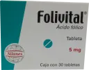Folivital 5 Mg Con 30 Tabletas