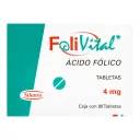 Folivital 4 mg 90 tabletas (Ácido fólico)