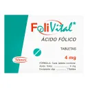 Folivital 4 mg 90 tabletas (Ácido fólico)