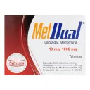 Metdual 10/1000 Mg Con 30 Tabletas