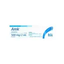 Amk Amikacina 500 Mg Con 1 Ampolleta De 2 Ml