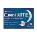 Eufenil Nite Ibuprofeno Difenhidramina  200 / 25 Mg Con 10 Cápsulas