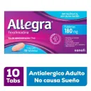 Allegra Antihistamínico 10 tabletas x 180 mg