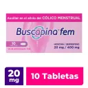 Buscapina Fem 10 Tabletas para Cólicos Menstruales con Hioscina e Ibuprofeno