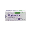 Alprazolam 2 mg con 30 Tabletas