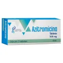 Azitromicina 500 Mg Con 3 Tabletas (Serral)