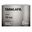 Tadalafil 20 mg 4 tabletas – Genérico