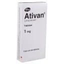Ativan 1 Mg Con 80 Tabletas