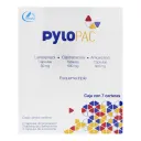 Pylopac Amoxicilina Claritromicina Lansoprazol 30/500/500 Mg Con 8 Cápsulas
