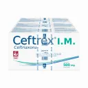 Ceftrex Im Ceftriaxona 500 Mg Solución Inyectable Pack Con 3 Viales