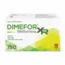 Dimefor Xr 750 Mg Con 30 Tabletas Liberación Prolongada
