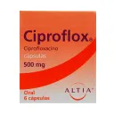 Ciproflox Ciprofloxacino 500 Mg Con 6 Cápsulas