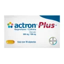 Actron Plus Ibuprofeno Cafeína 400 Mg / 100 Mg Con 10 Cápsulas