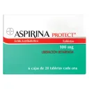 Aspirina Protect 100 Mg Pack 6 Cajas Con 28 Tabletas