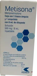 Metisona 500 Mg 1 Frasco Ámpula 8 Ml