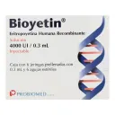 Bioyetin solución 6 jeringas preparadas 4000ui