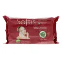 Toallitas desmaquillantes softis con tela orgánica y aloe vera 25 pzas.