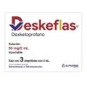 Deskeflas 50 Mg Solución Inyectable Con 3 Ampolletas