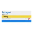 Lexapro 10 Mg Con 28 Tabletas