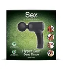 SEY Hyper Gun Masajeador Recargable (USB) con 7 Funciones – Negro