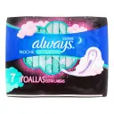 Always Noche Ultrafina Extra Largas Toallas Sanitarias 7 Piezas