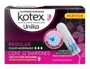 Kotex Unika Tampones Regular Sin Aplicador 12 Piezas